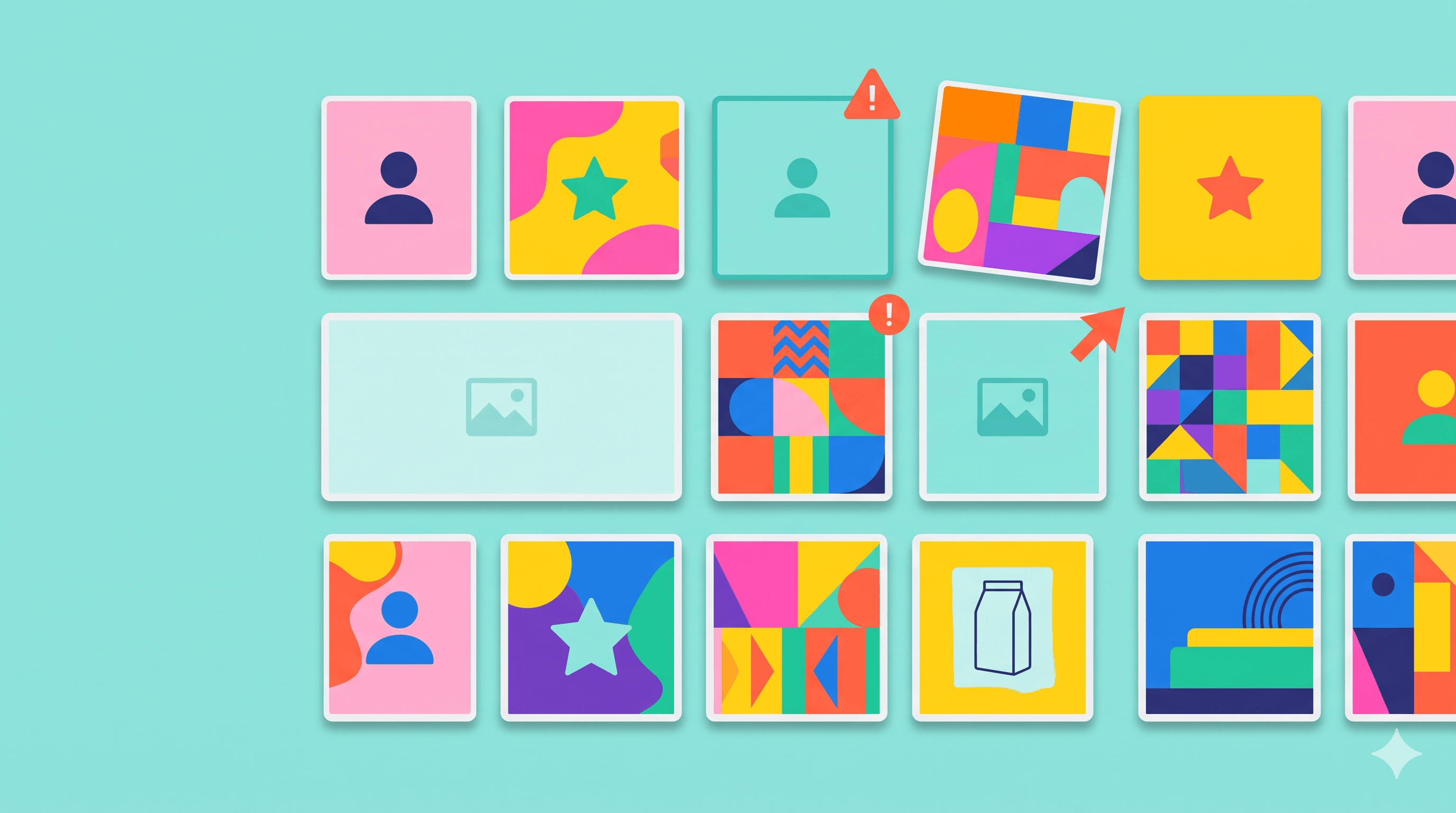 Un perfil de redes sociales con contenido desordenado